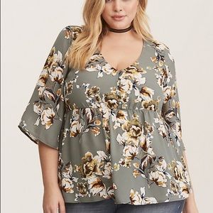 Floral Button-Up Babydoll